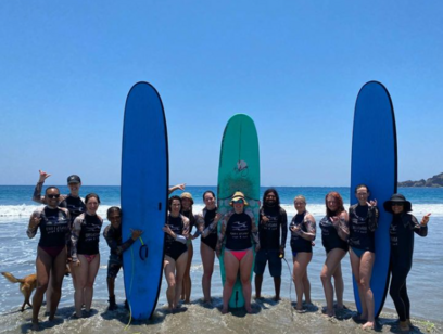 Surf Lesson at Carrillo Beach
