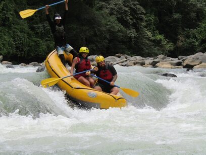 Whitewater Rafting on the Rio Guabo Class II and III and IV Rapids